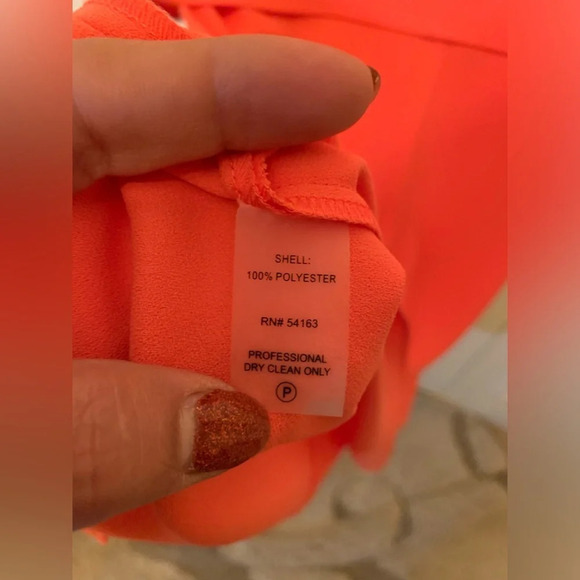 Calvin Klein Orange Sleeveless Layer Popover Dress 8 - Picture 6 of 6